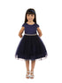 Kids Dream Little Girls Navy Satin Tulle Rhinestone Christmas Dress 2T-6 - SophiasStyle.com